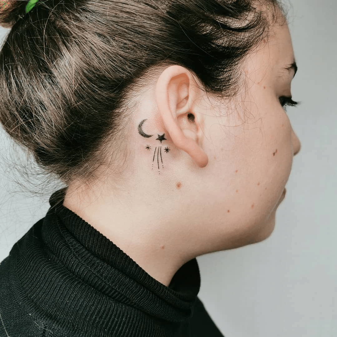 Behind the Ear Tattoo