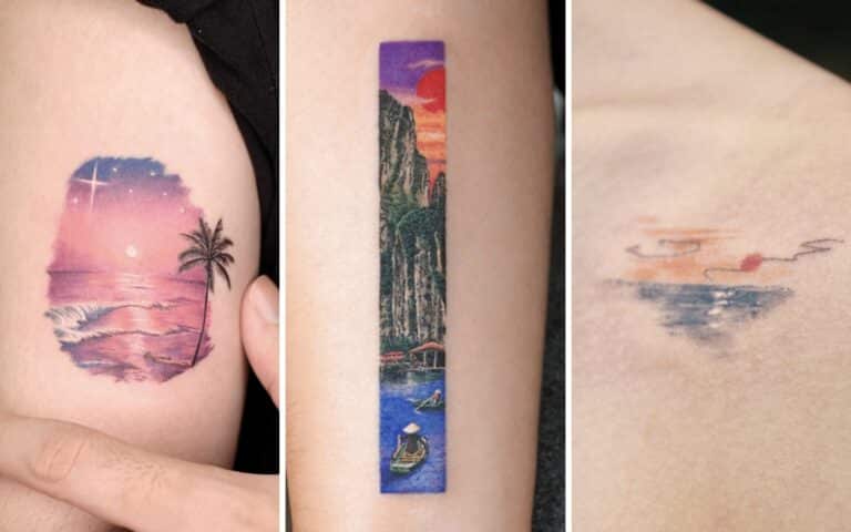 Best Sunset Tattoos featured image