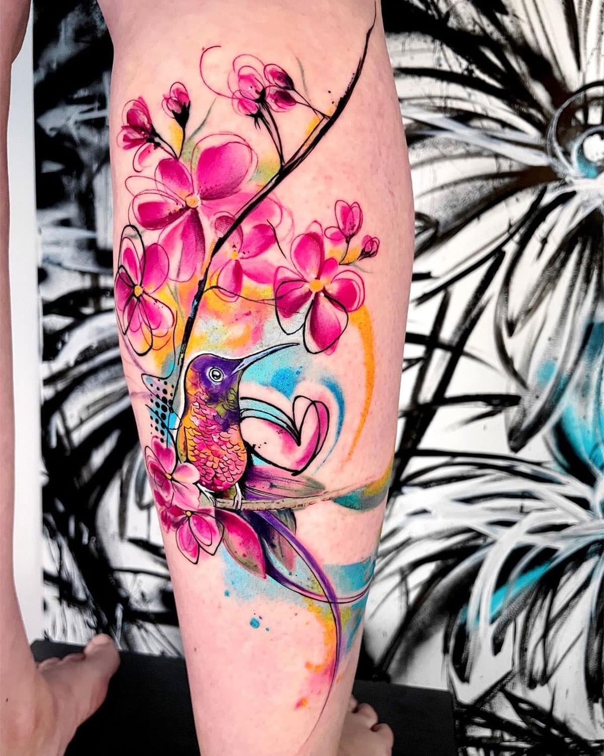Bright Floral Tattoo