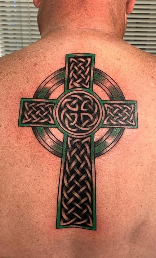 Celtic Cross Tattoo on Back