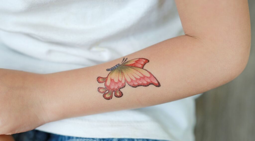 Colorful butterfly tattoo featured image