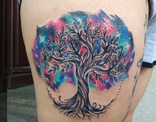Cosmic Tree of Life Tattoo