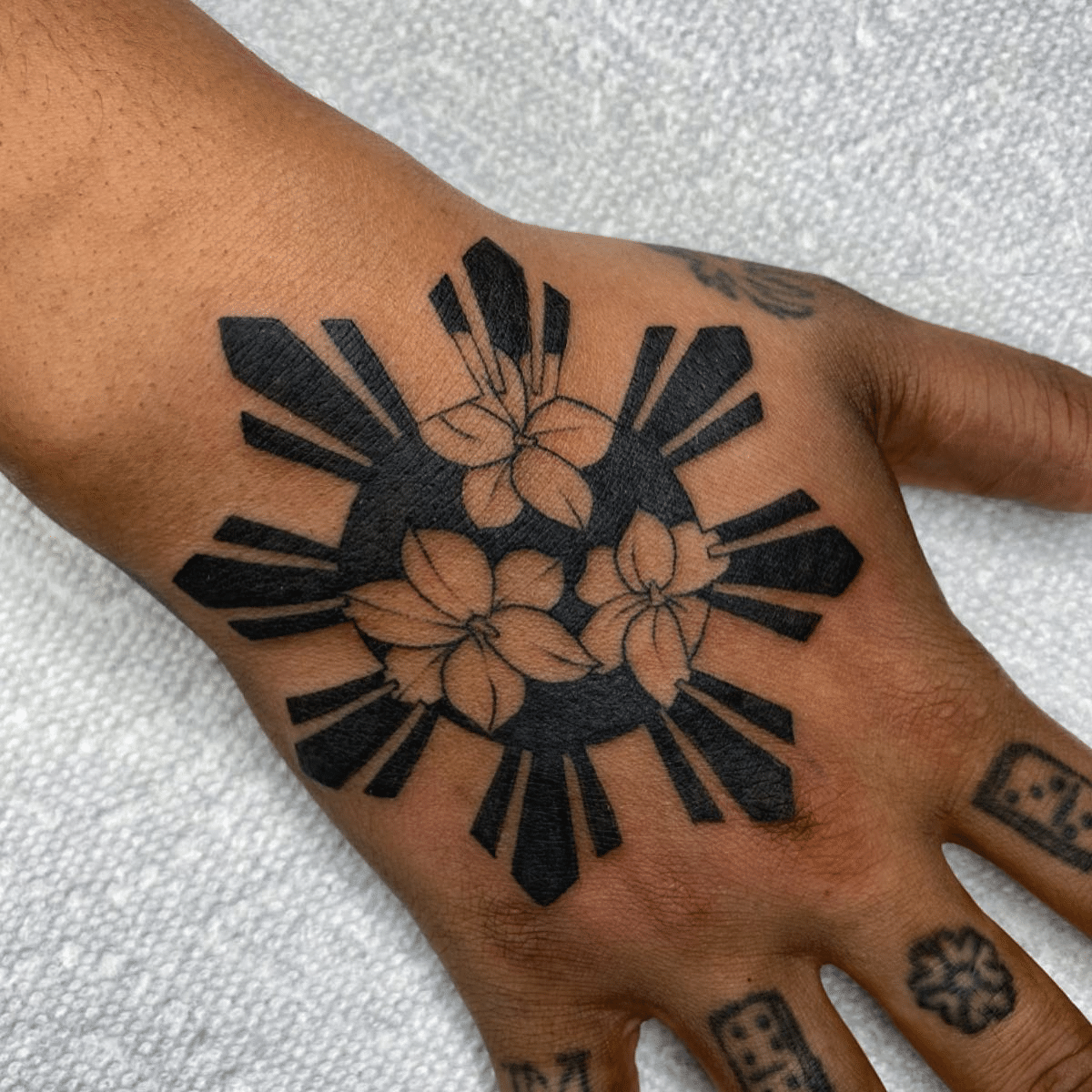Floral Hand Tattoo