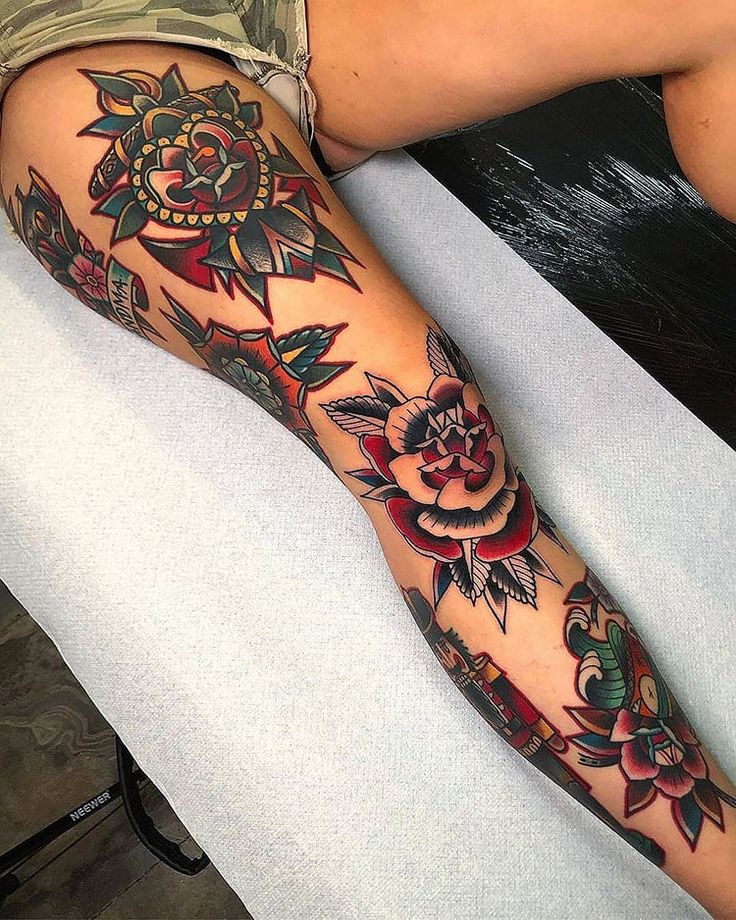 Full Leg Pattern tattoo