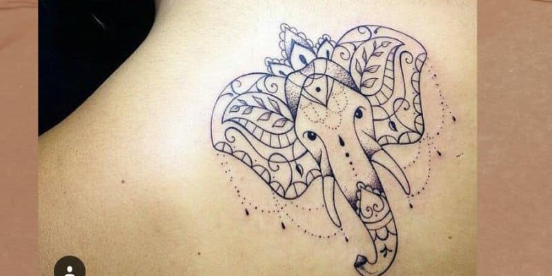 Geometric Elephant Tattoos