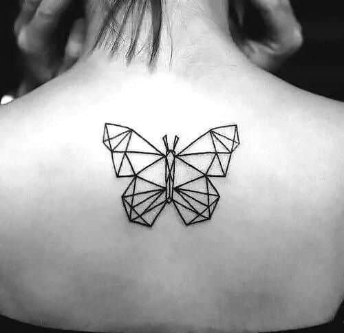 Geometric butterfly tattoo ideas
