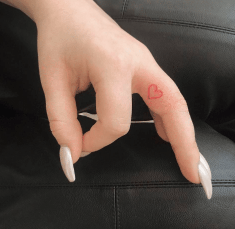 Heart Tattoo on finger
