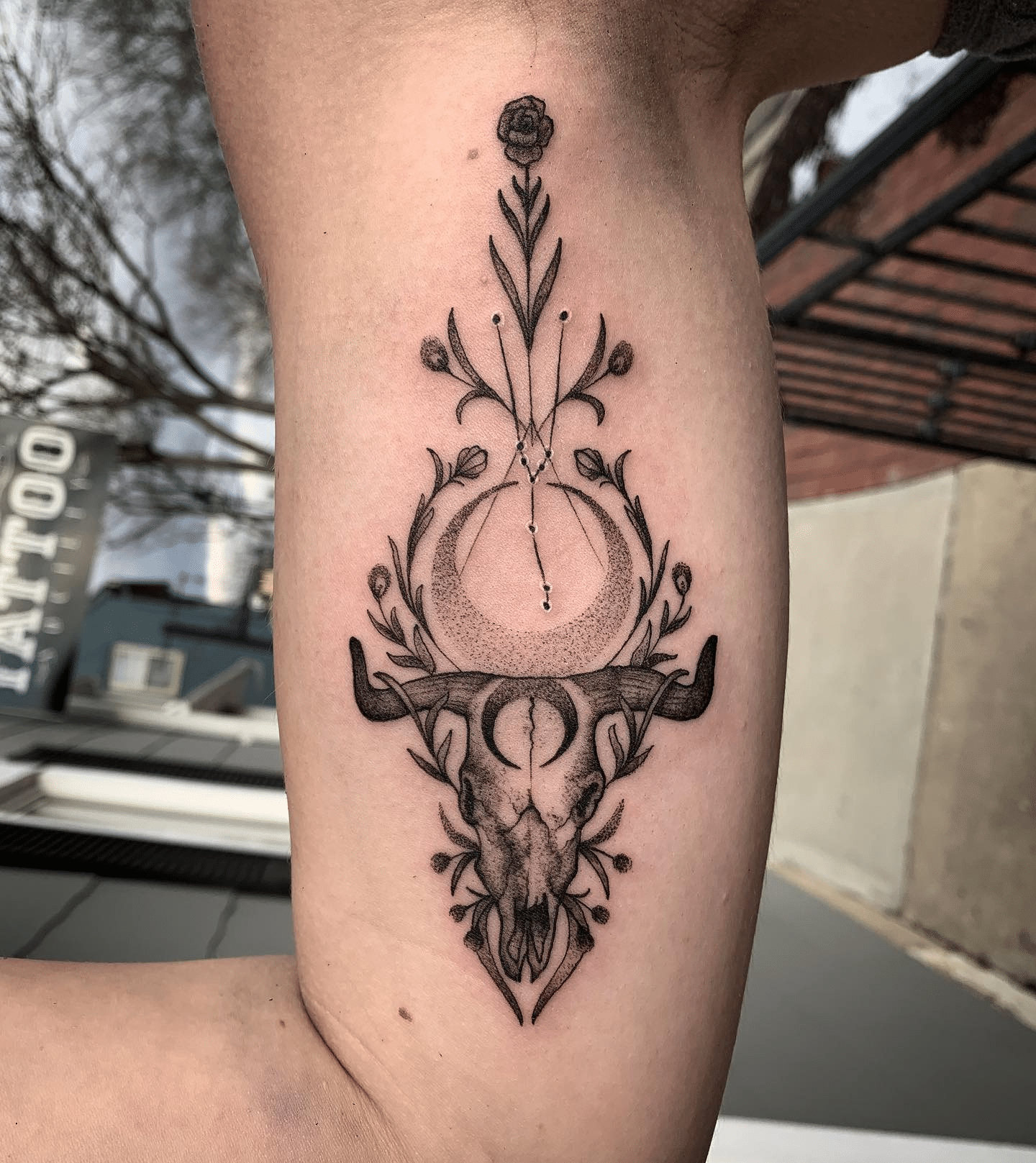 Inner Arm Symbolic Tattoo