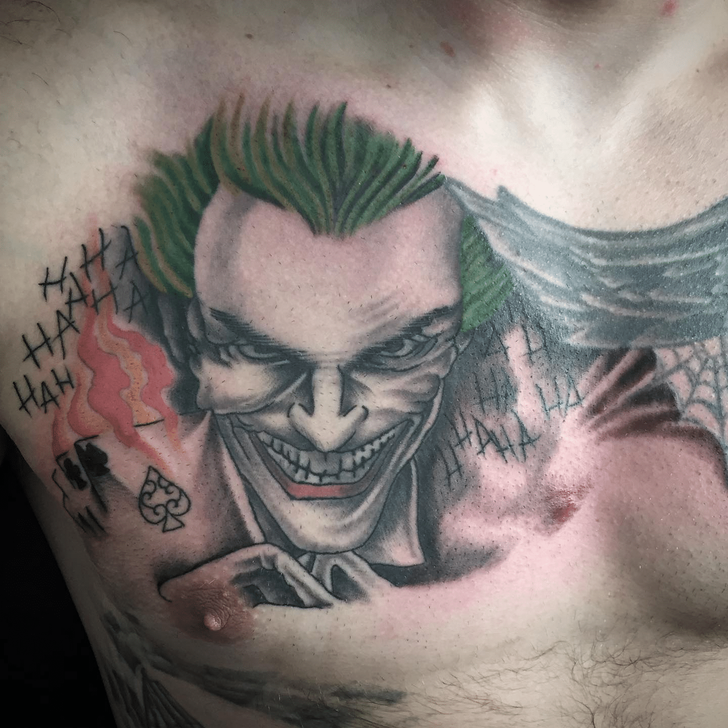 Joker Tattoo on chest