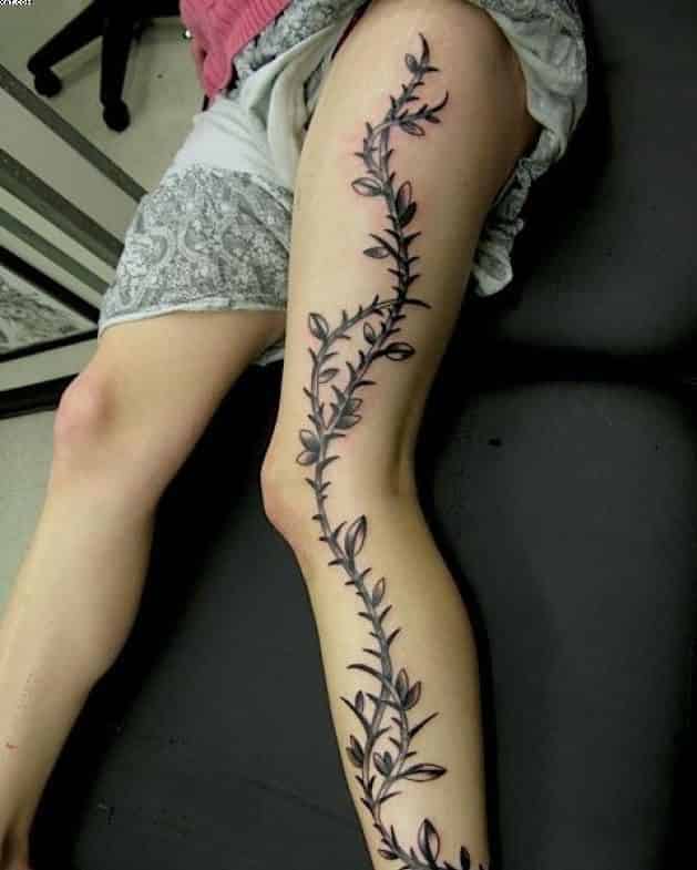 Leg Vine tattoo designs