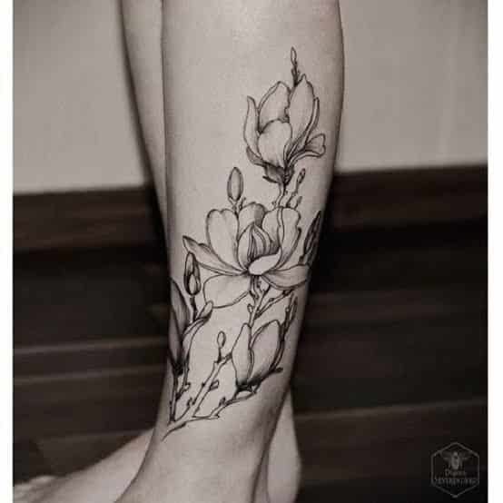 Magnolia Flower tattoo ideas for women
