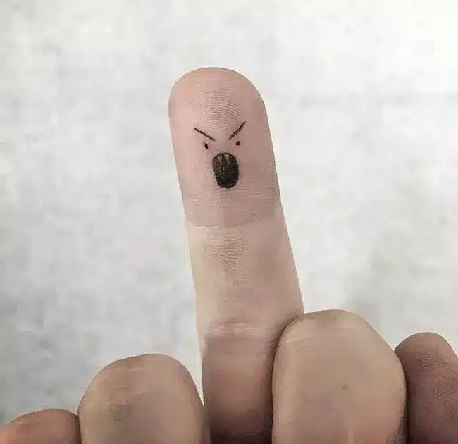 Middle Finger Tattoo