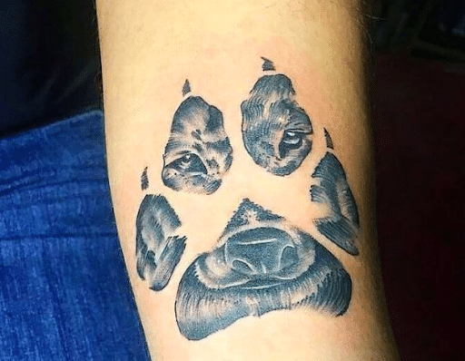 Paw Print with Face