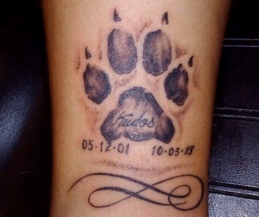 Paw Print with Name