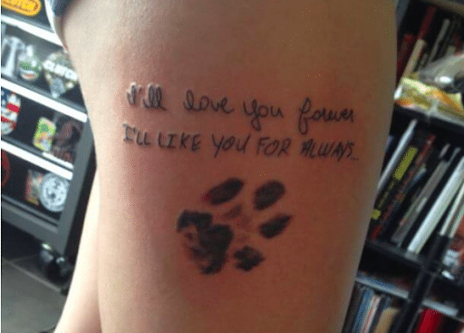 Paw Print with Quote