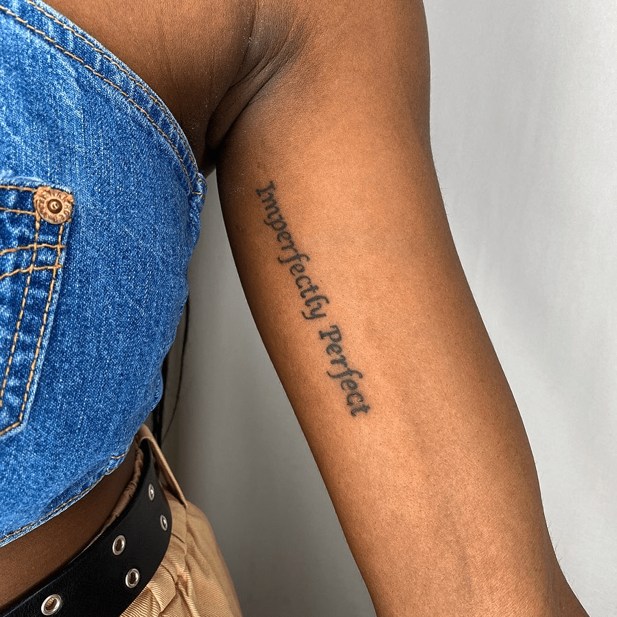 Quote Tattoo on arm
