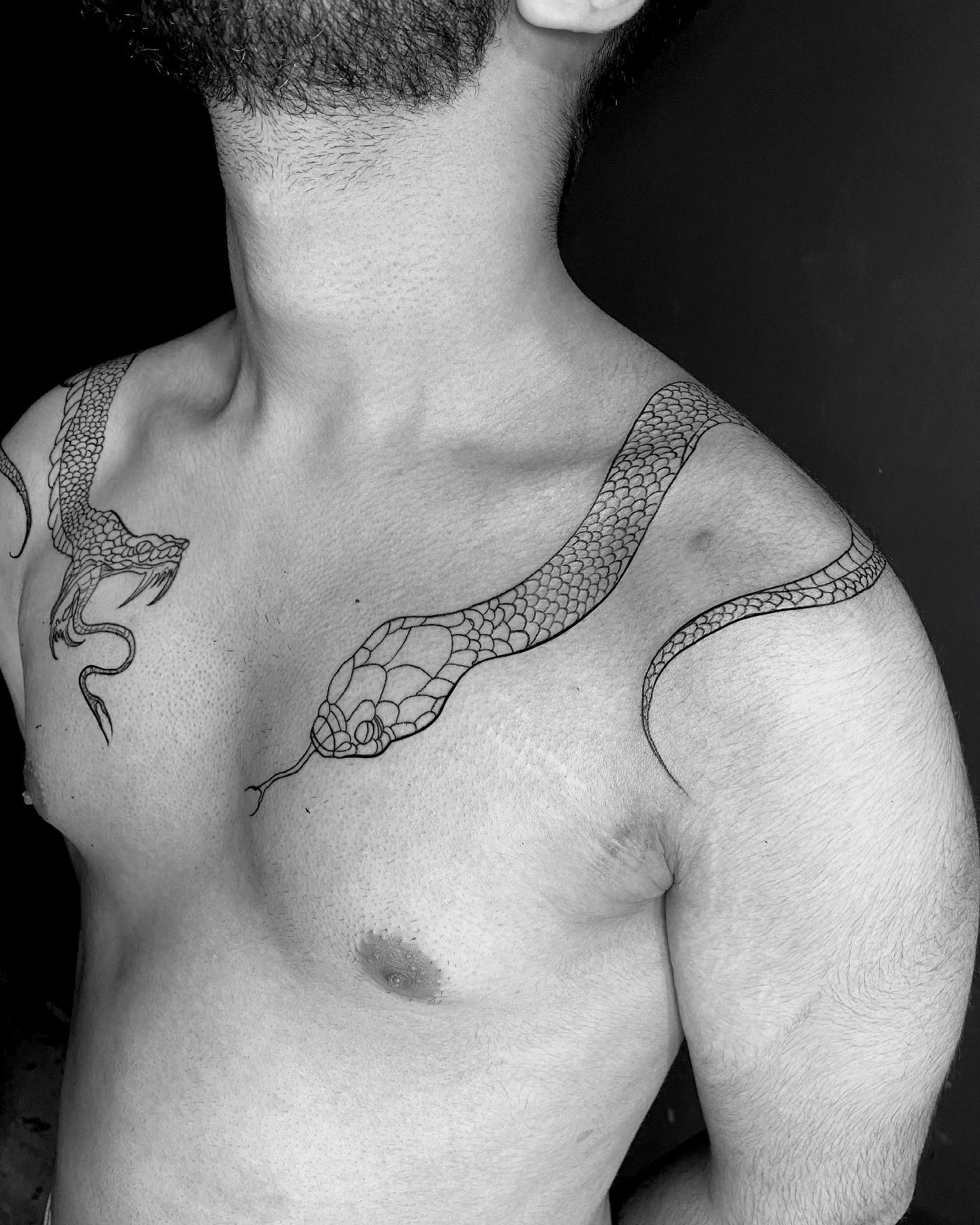Shoulder to Chest Tattoo