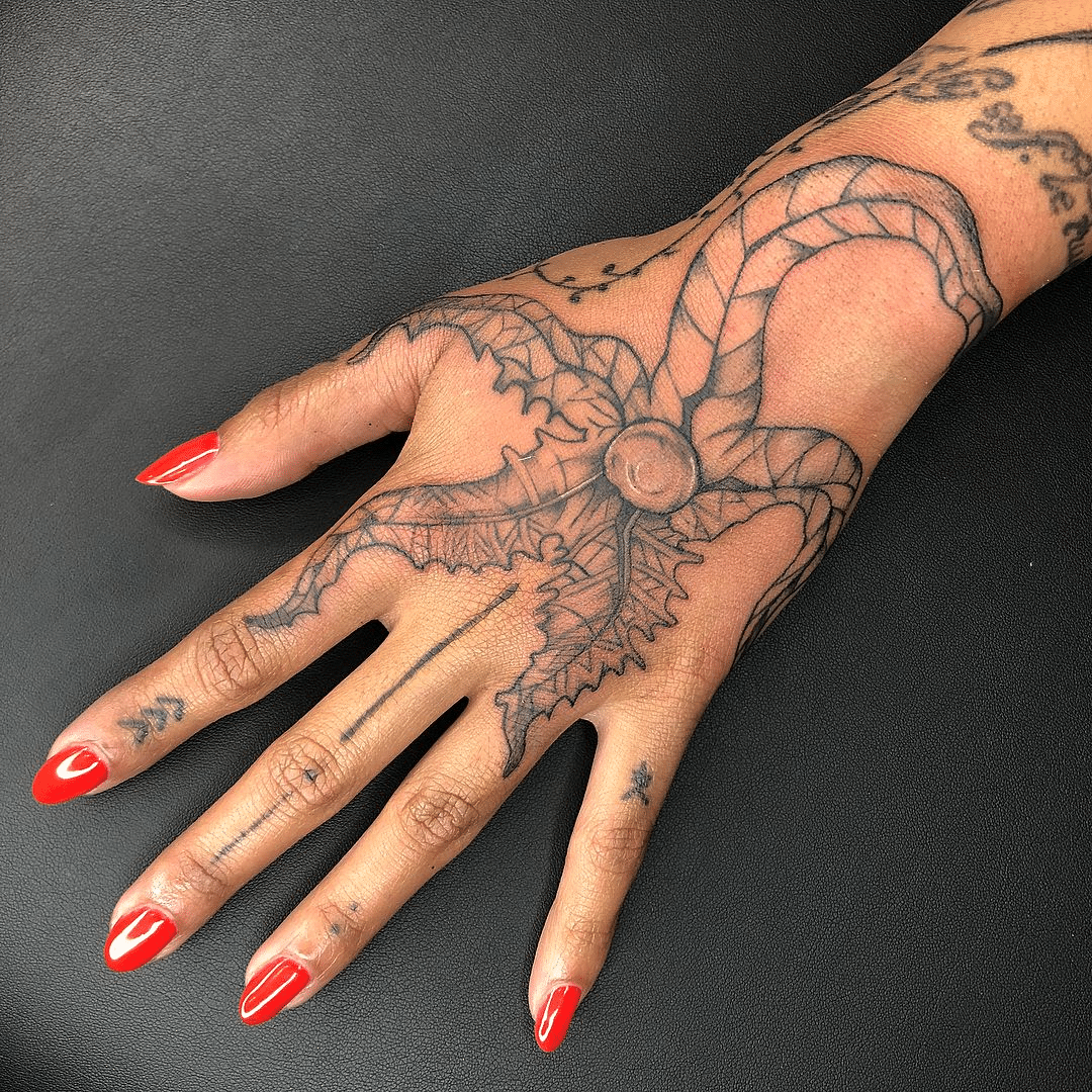 Starfish Hand Tattoo