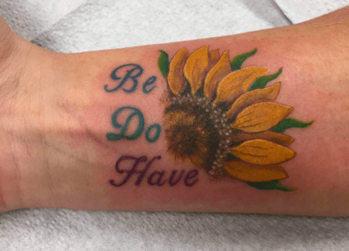 Sunflower Wrist Tattoo