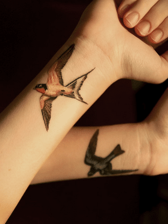 Swallow Tattoos on wrist