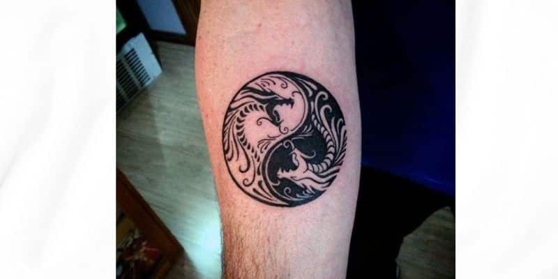 Yin Yang Dragon Tattoo
