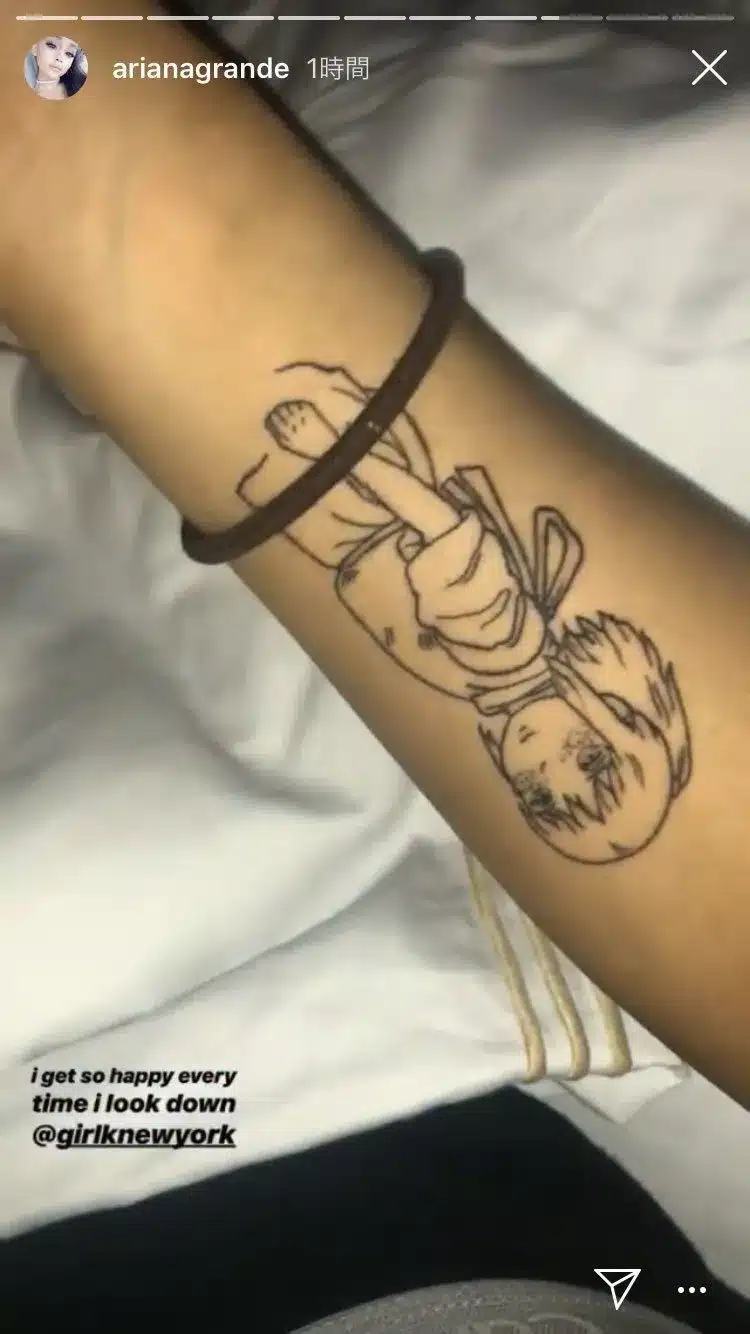 Ariana Grande Chihiro tattoo