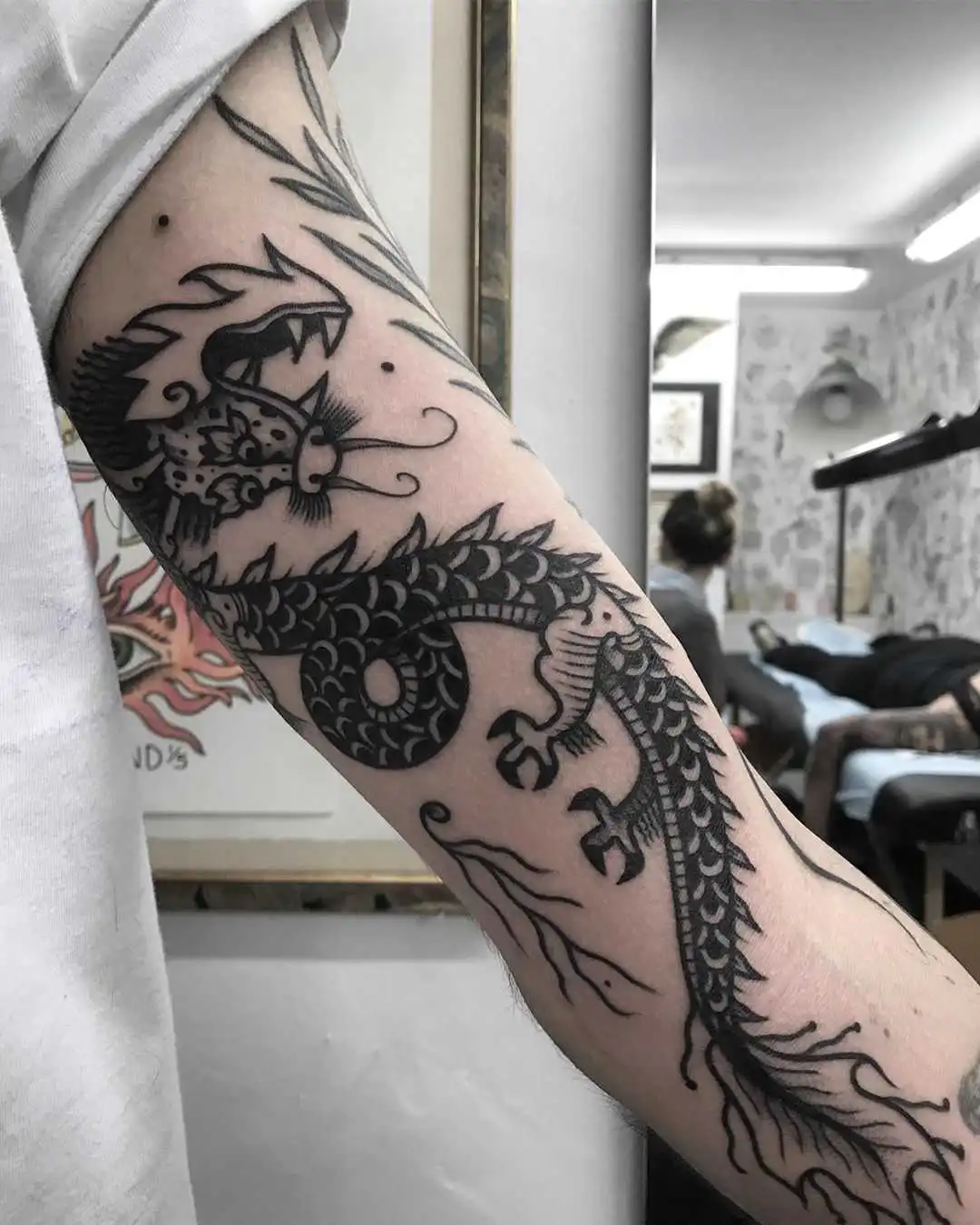 Black Dragon Tattoo Design