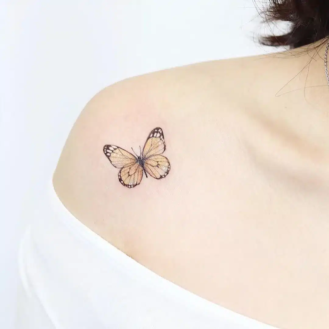 Butterfly Tattoo on Shoulder