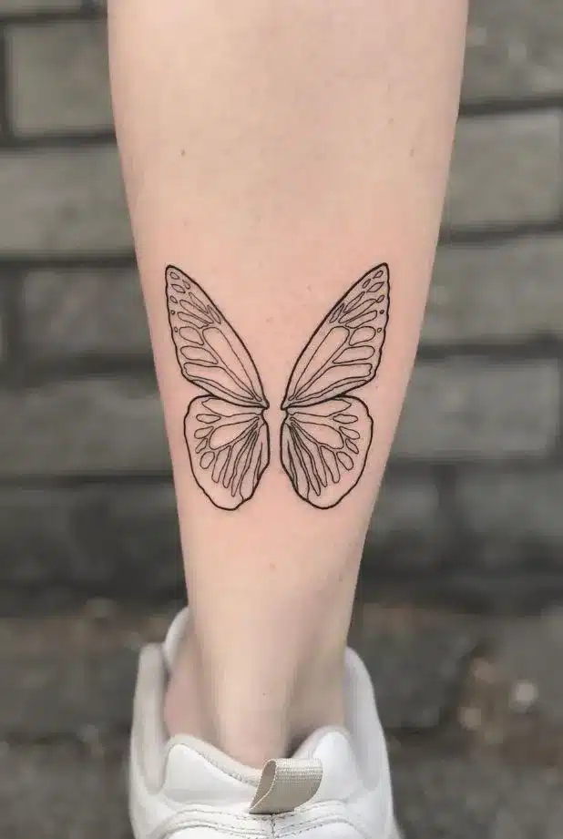 Butterfly wings tattoo