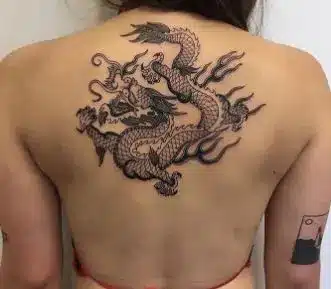 Chinese Dragon Back Tattoos