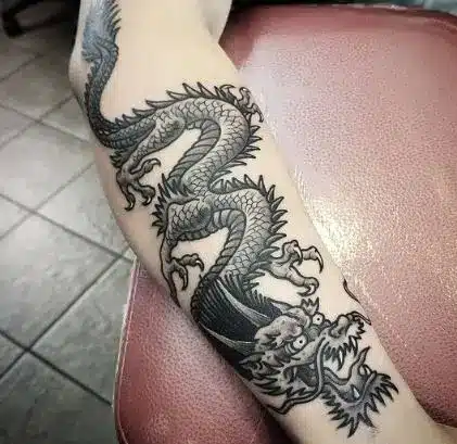 Chinese Dragon Tattoo on Arm