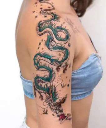 Colorful Chinese Dragon Tattoos