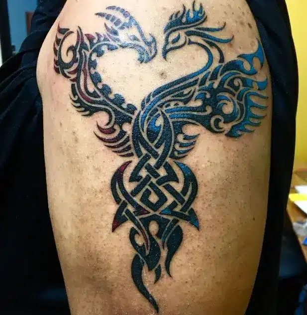 Dragon Phoenix Yin Yang Tattoo