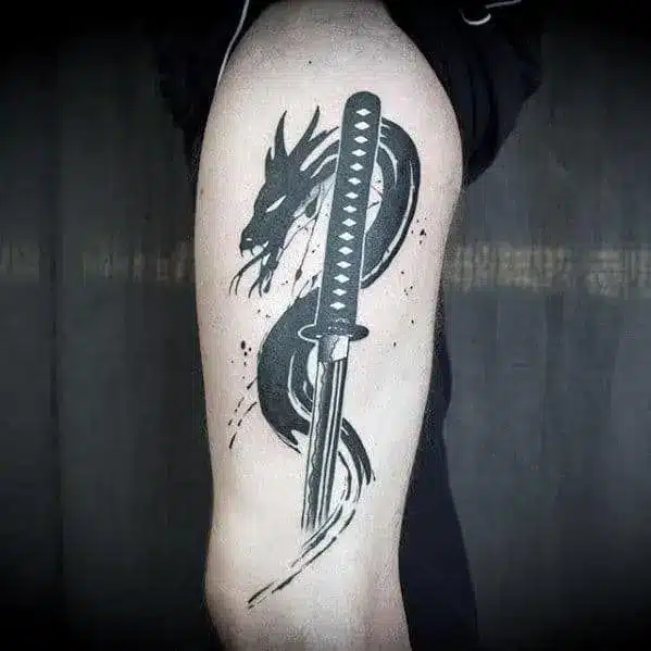Dragon Sword Temporary Tattoo