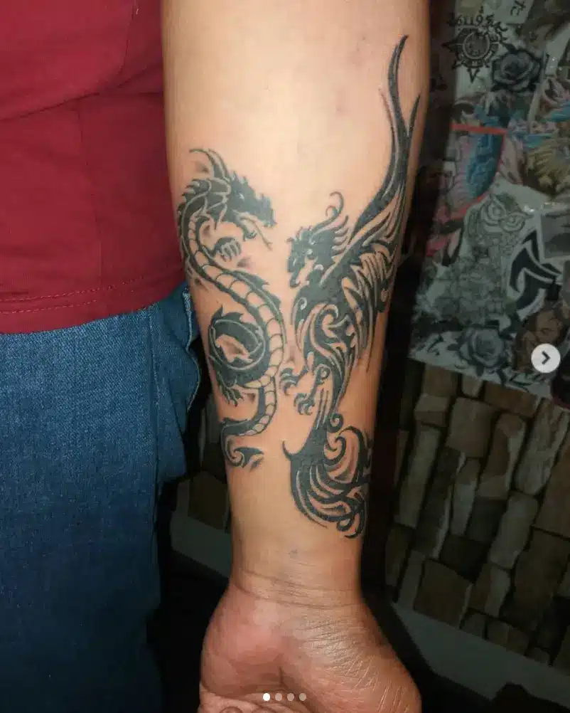 Dragon and phoenix tattoo ideas