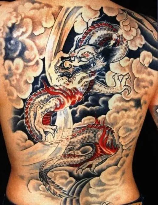 Japanese Fire Dragon Tattoo