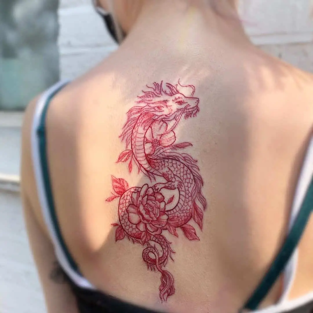 Red Dragon Tattoo Design