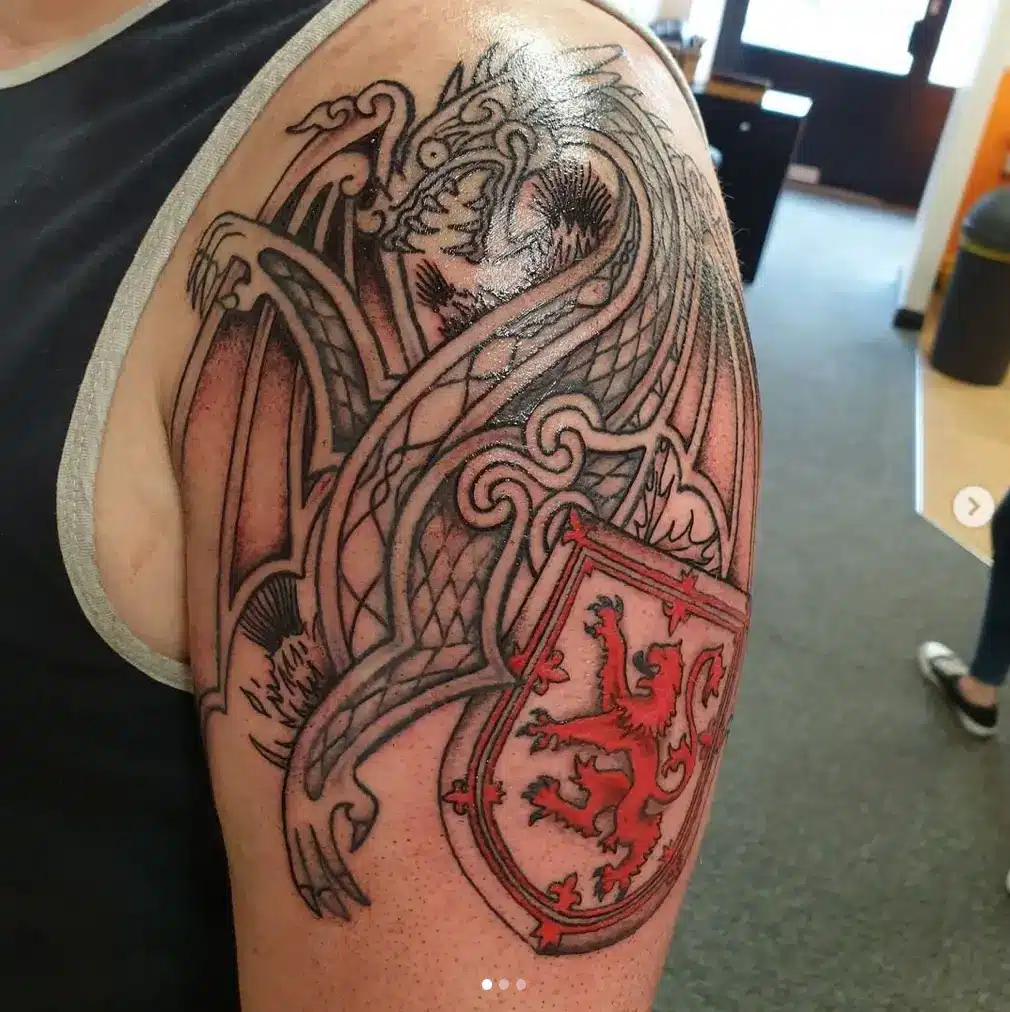 Scottish dragon celtic tattoo ideas