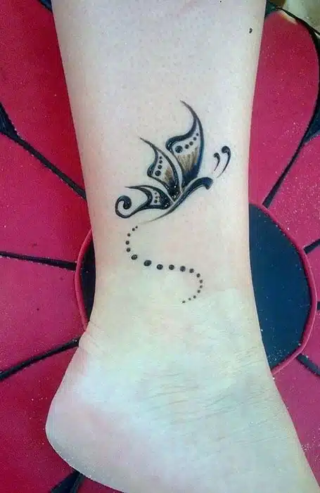 Semicolon butterfly tattoo