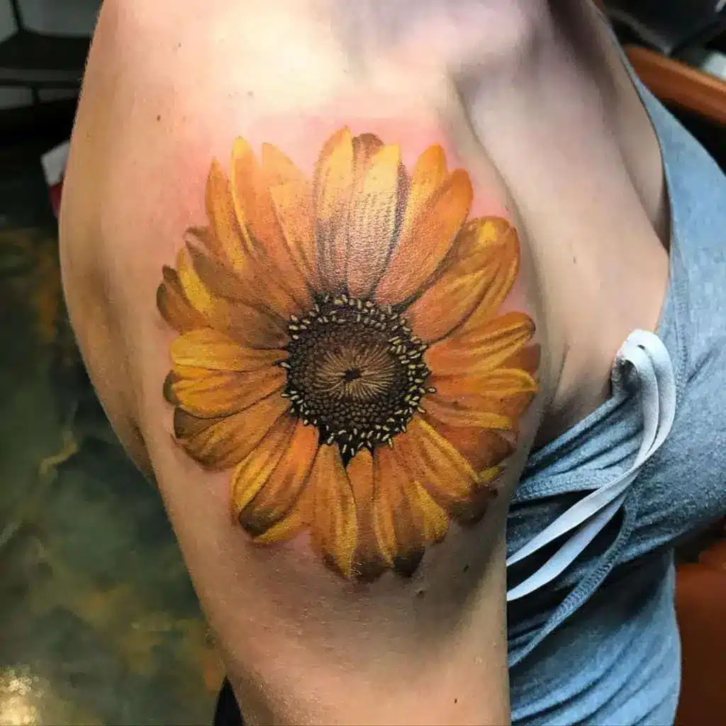 Sunflower Head tattoo ideas