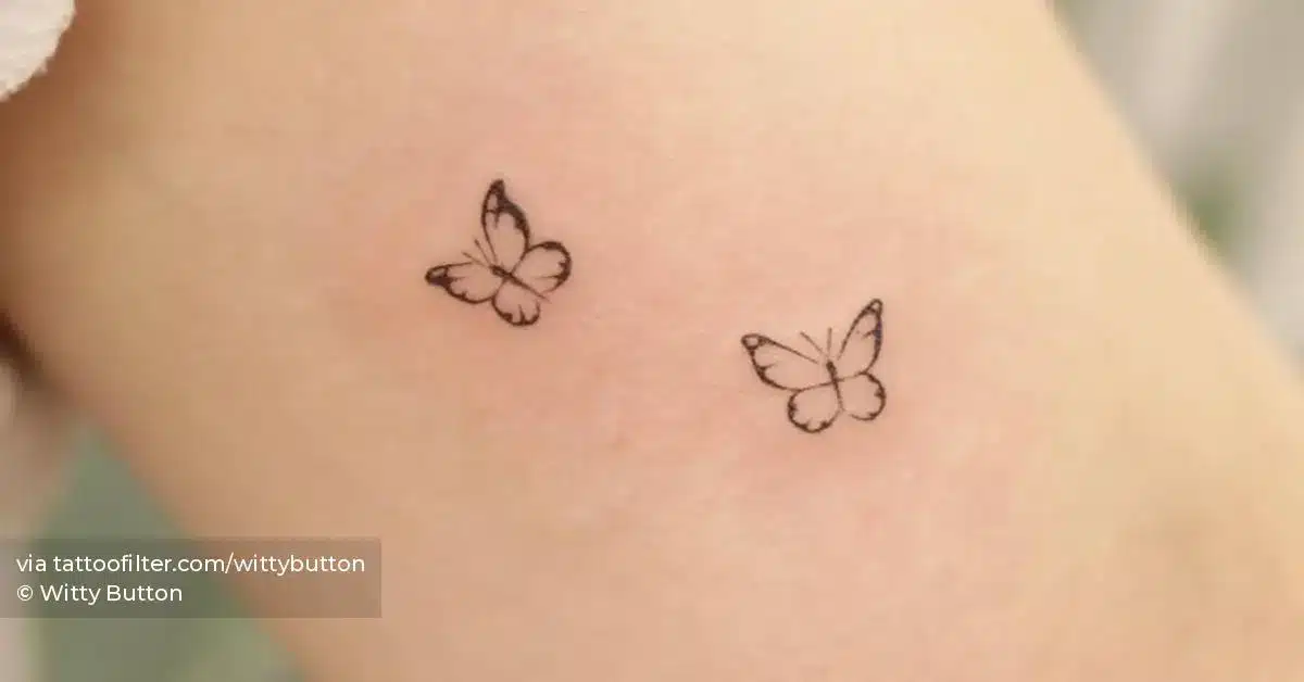 Tiny butterfly tattoo