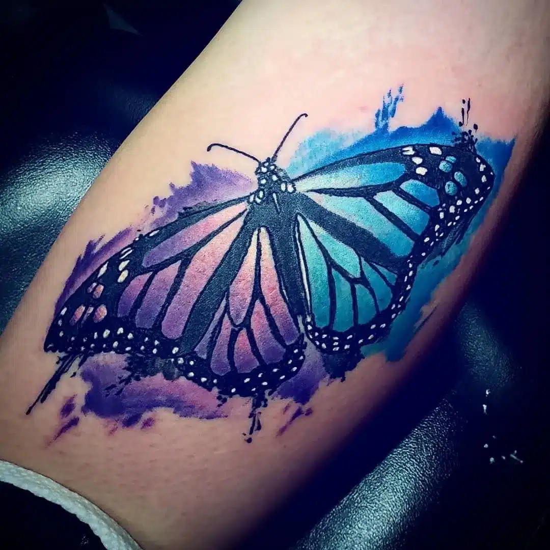 Watercolour Butterfly Tattoo