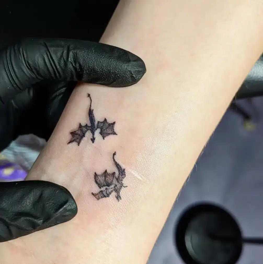 Wrist Tiny Dragon Tattoo