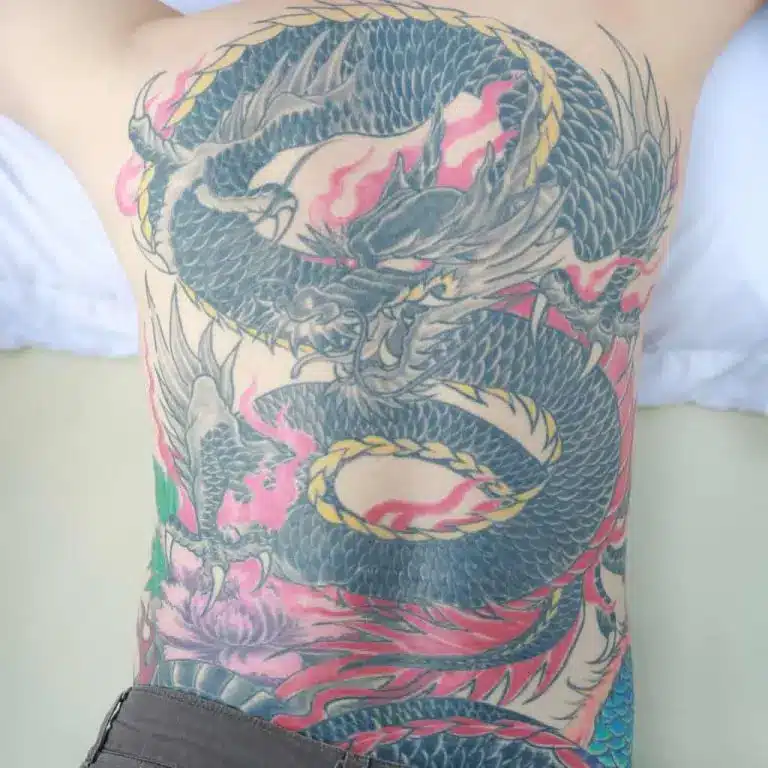 Yakuza Dragon Tattoo on the Back