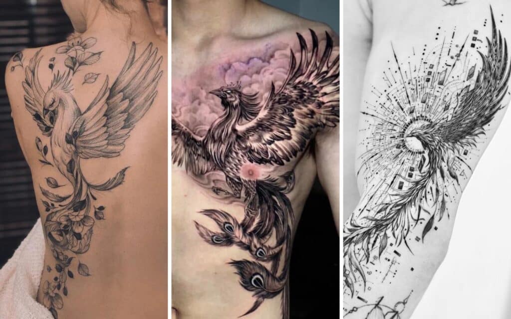 best phoenix tattoo designs featured image
