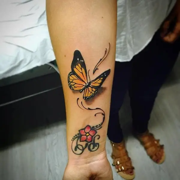 butterfly tattoo on the hand