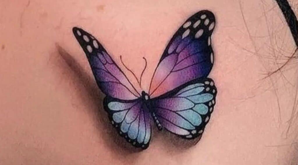 Purple butterfly tattoo featured image