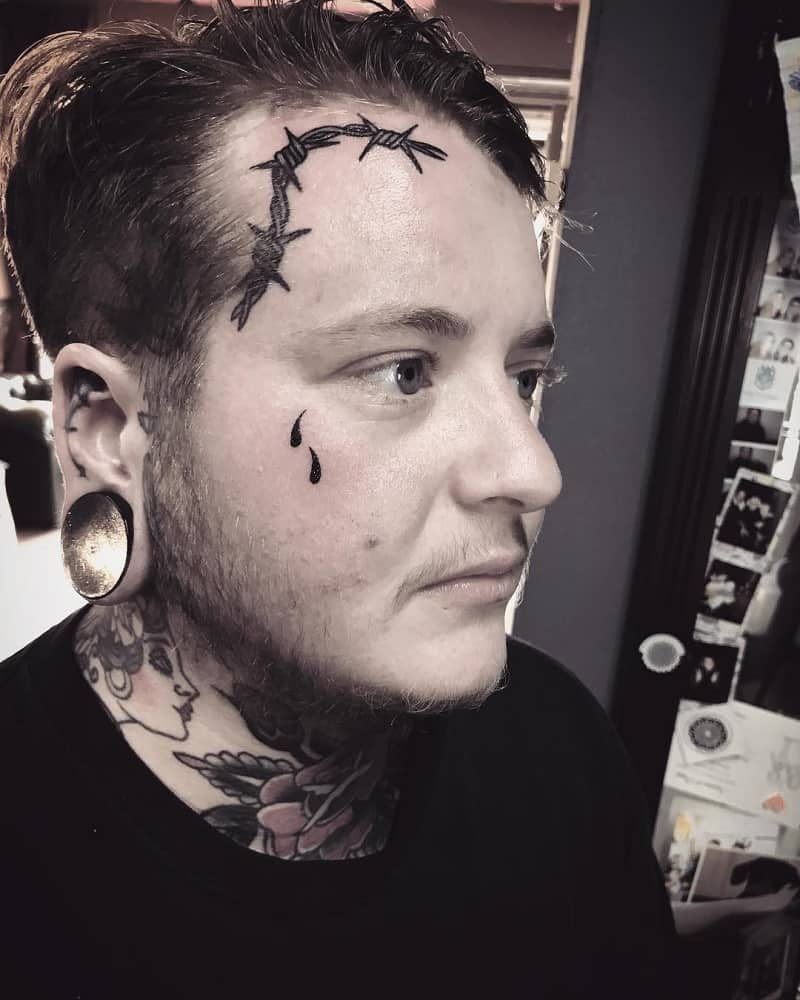 Upside-Down Teardrop Tattoo