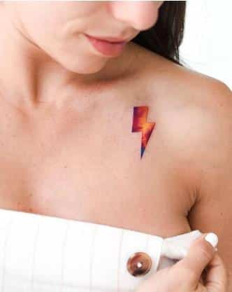 lightning bolt tattoo shoulder