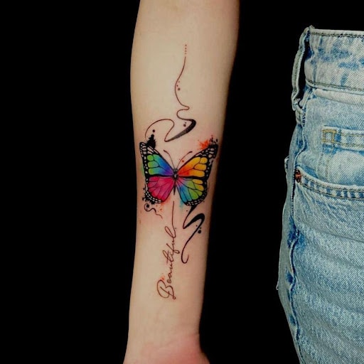 Elegantly Minimalistic butterfly tattoo ideas